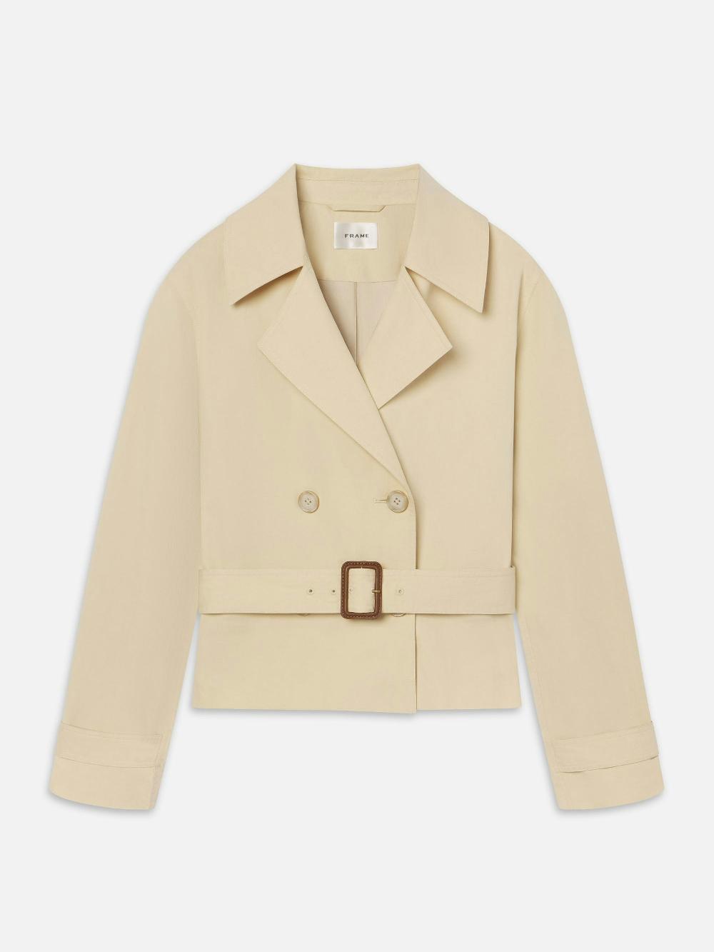 frame The Uniform Trench in Oat