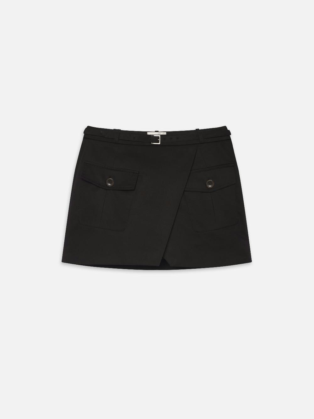 frame The Utility Cargo Skirt in Black