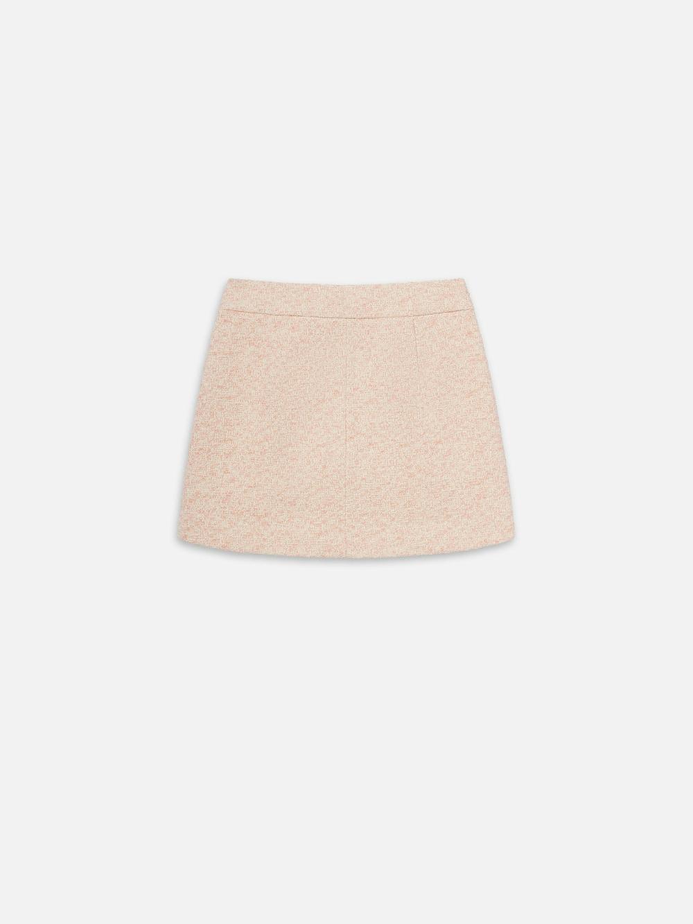 Frame Tweed Mini Skirt In Azalea Multi