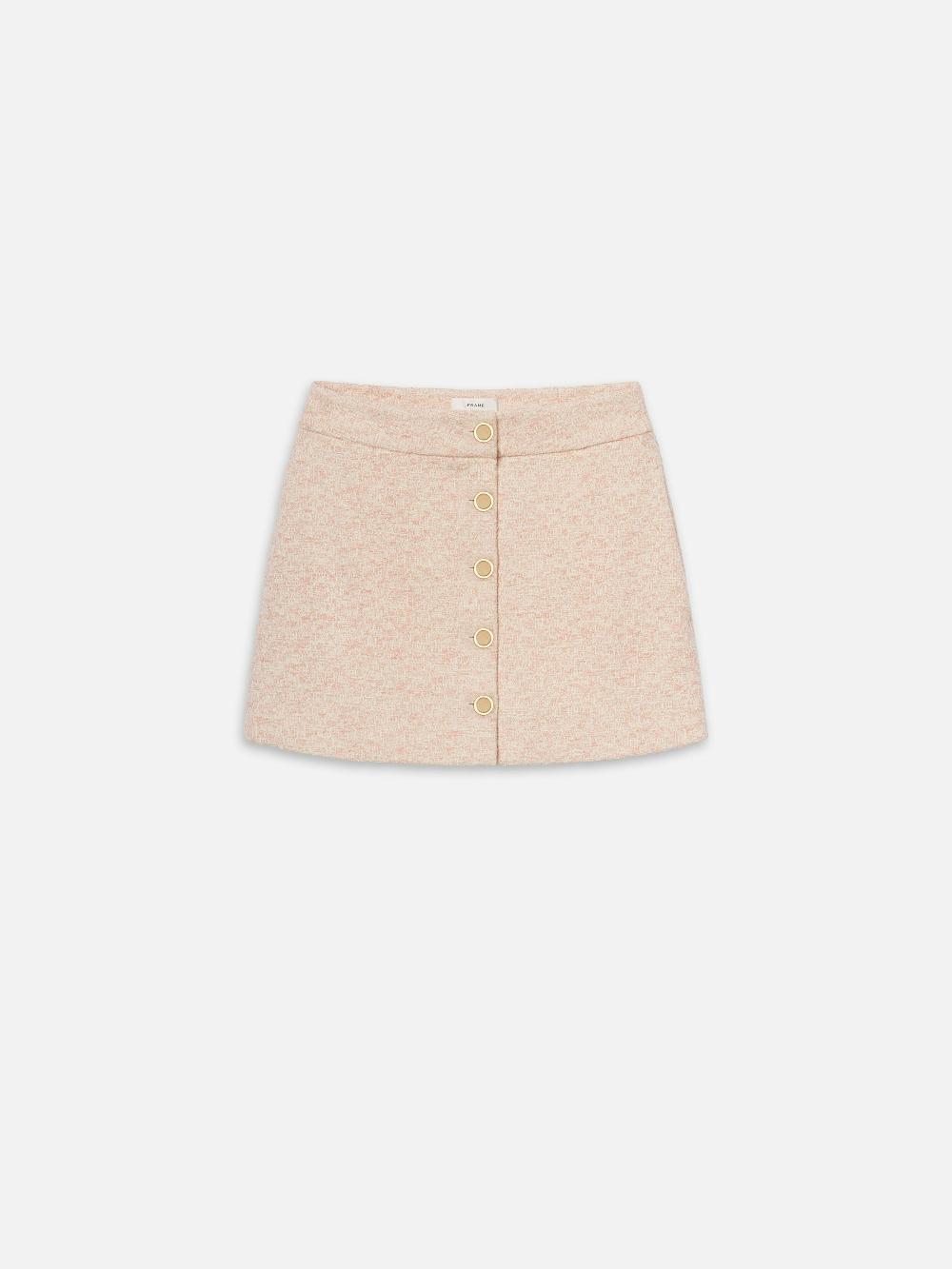frame Tweed Mini Skirt in Azalea Multi