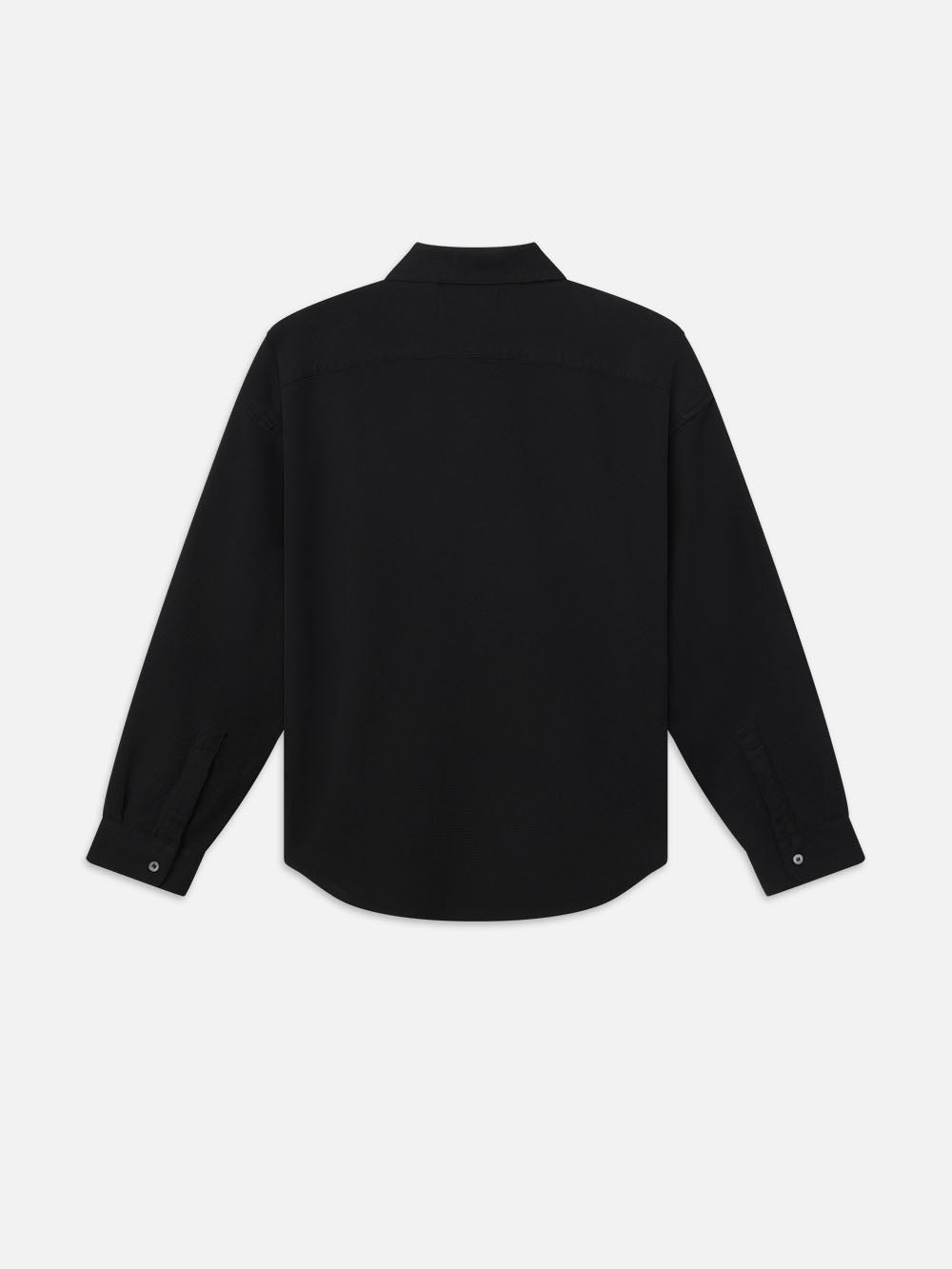 Frame Waffle Textured Shirt In Black