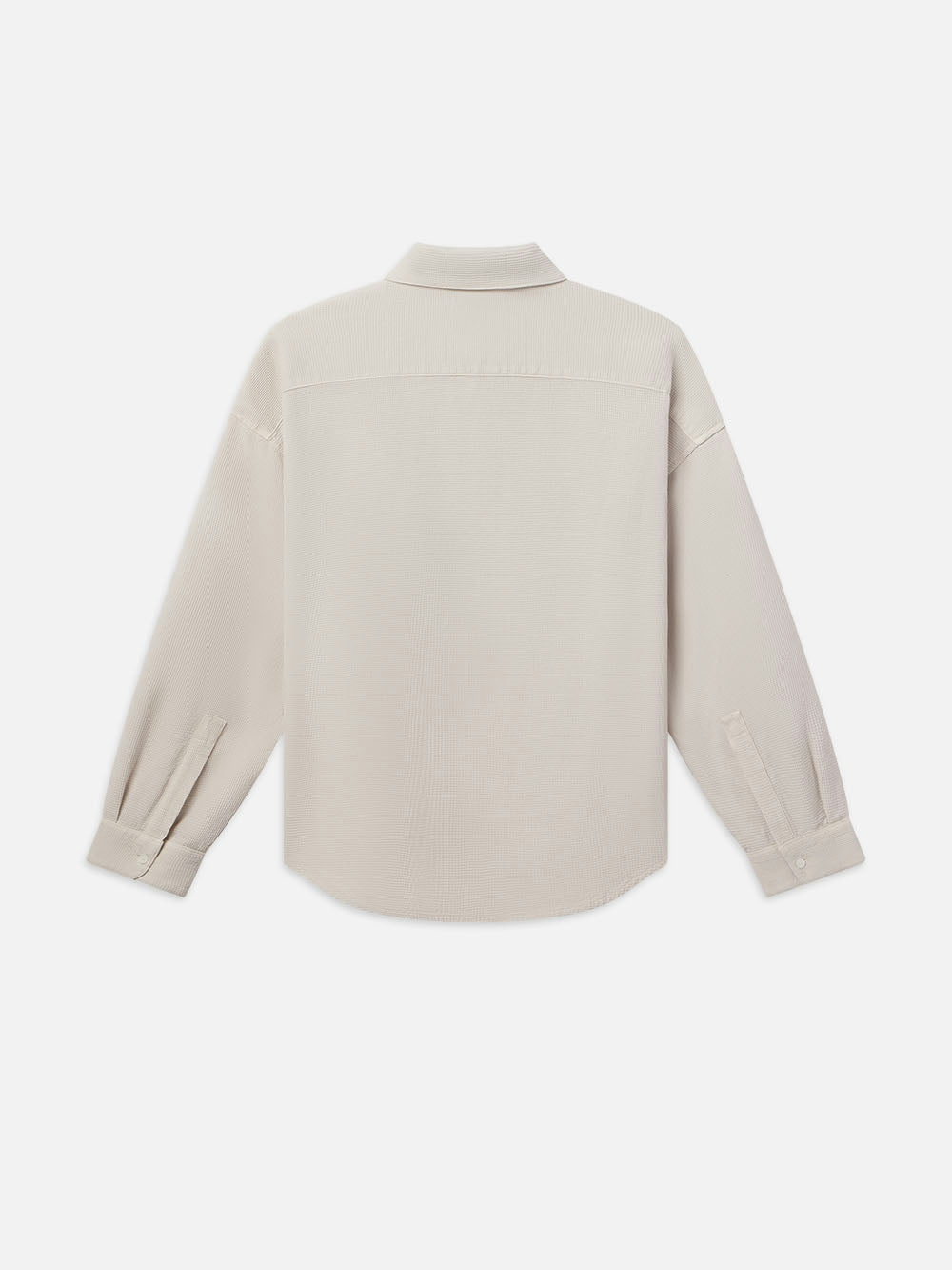 Frame Waffle Textured Shirt In Off White