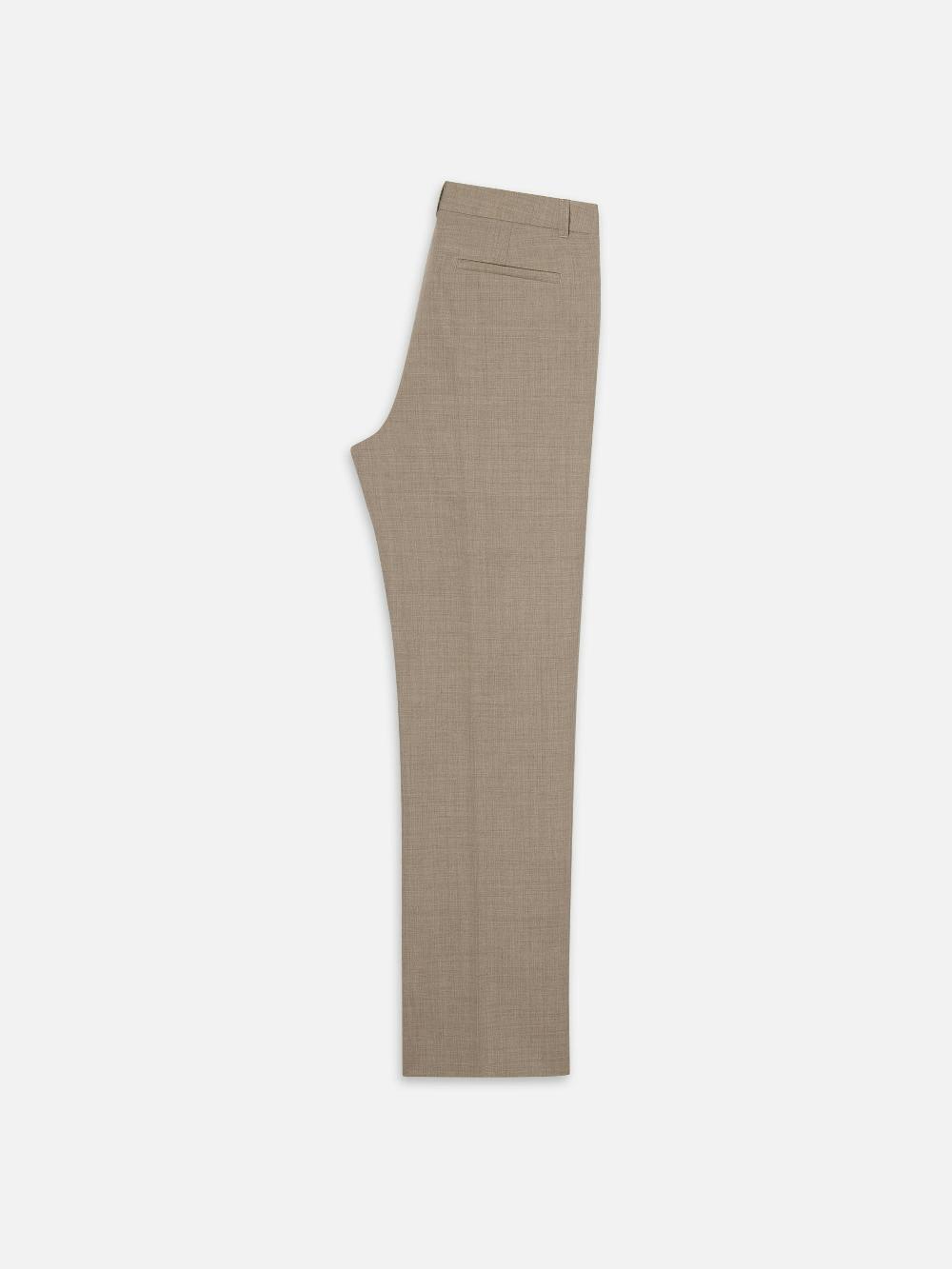 Frame Wide Leg Trousers In Vintage Khaki