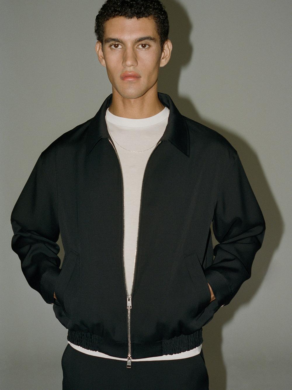 Frame Wool Blouson In Black