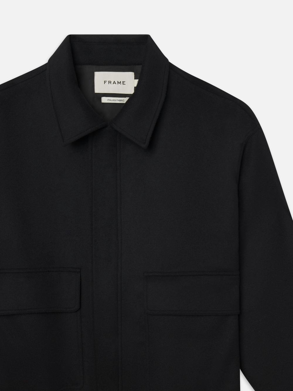 Frame Wool Cashmere Blouson In Black