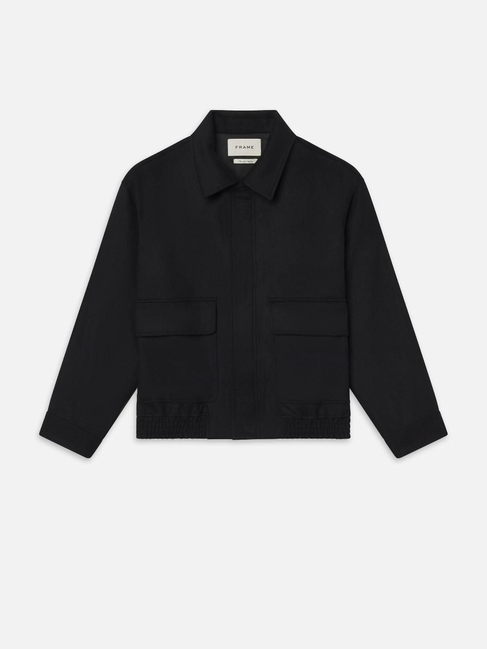 frame Wool Cashmere Blouson in Black