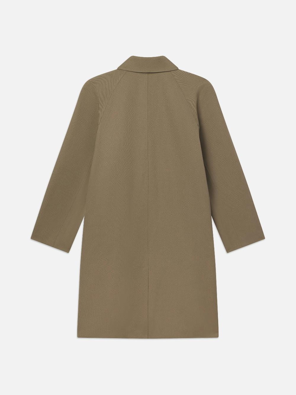 Frame Wool Trench Coat In Light Brown