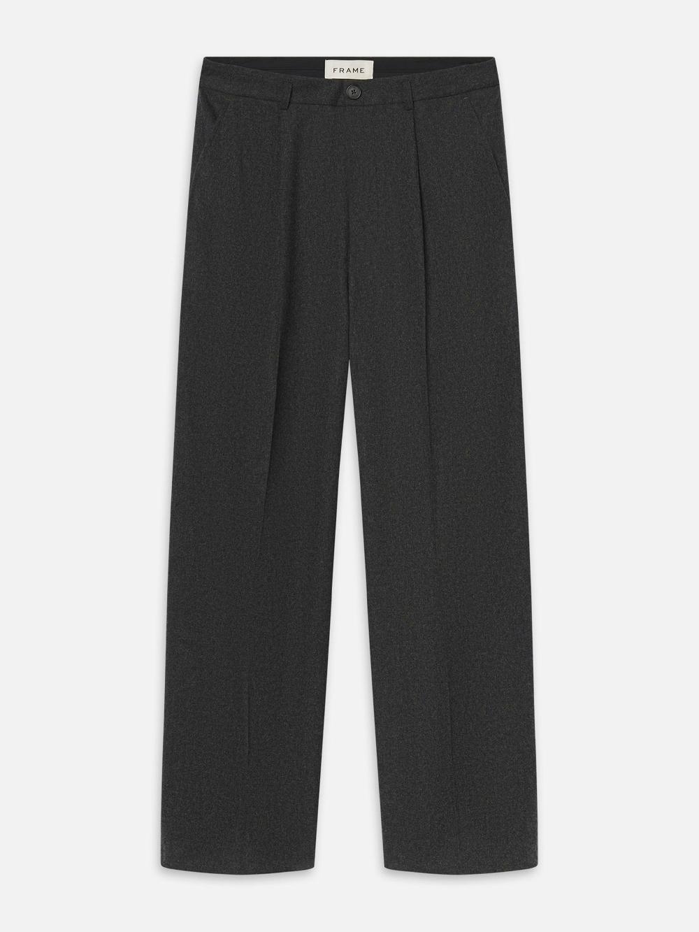 frame Wool Trousers in Grey Melange