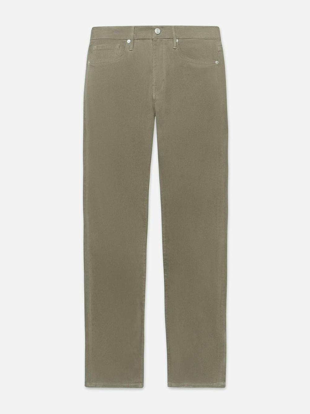 frame L'Homme Slim Brushed Twill in Washed Military