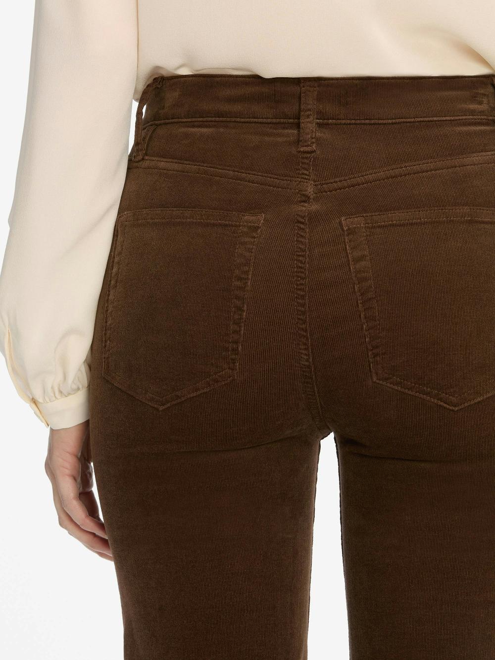 Frame Le Sleek Straight Corduroy In Bitter Chocolate