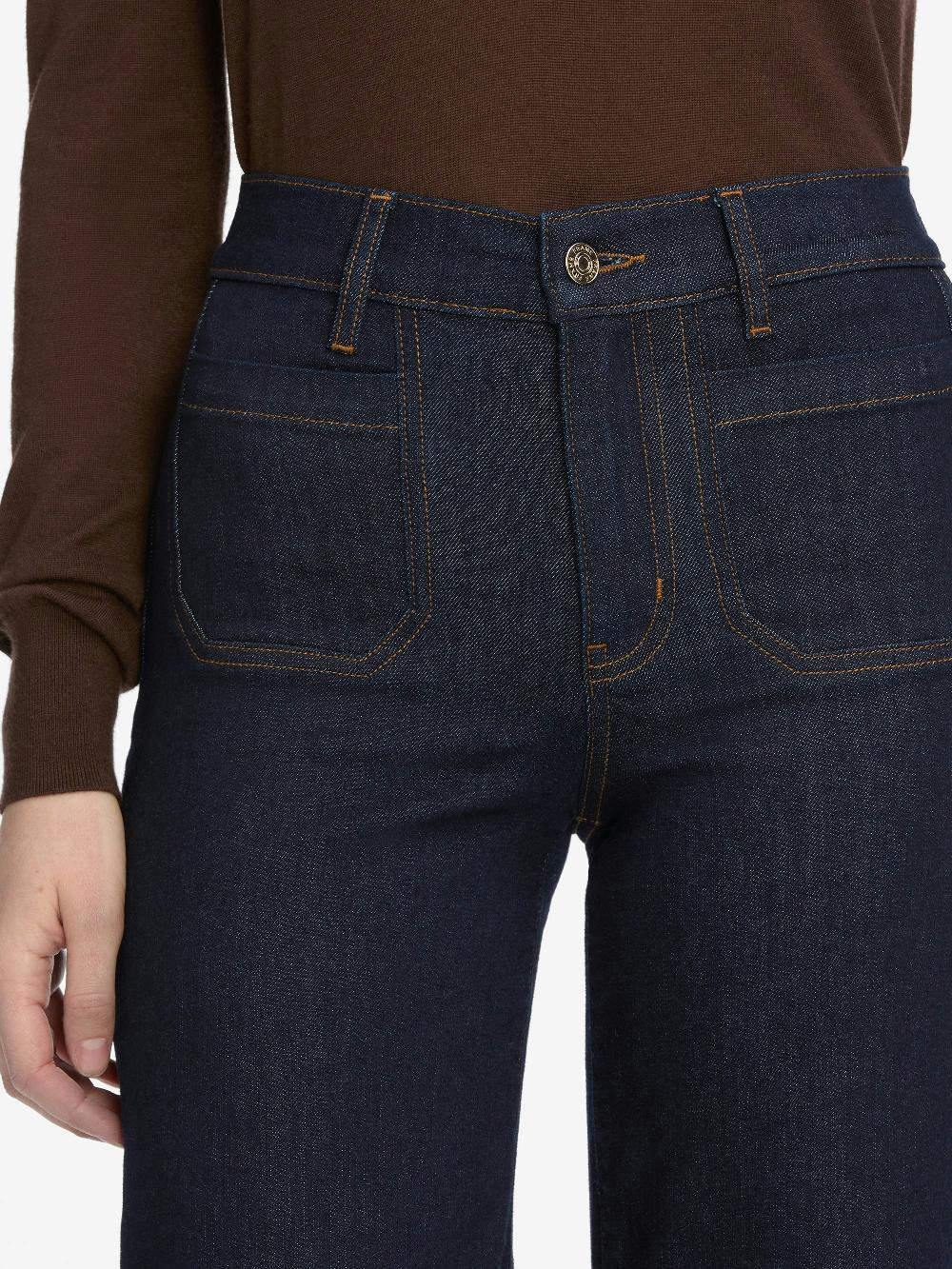 Frame Le Slim Palazzo Long Modernist Pocket In Rinse