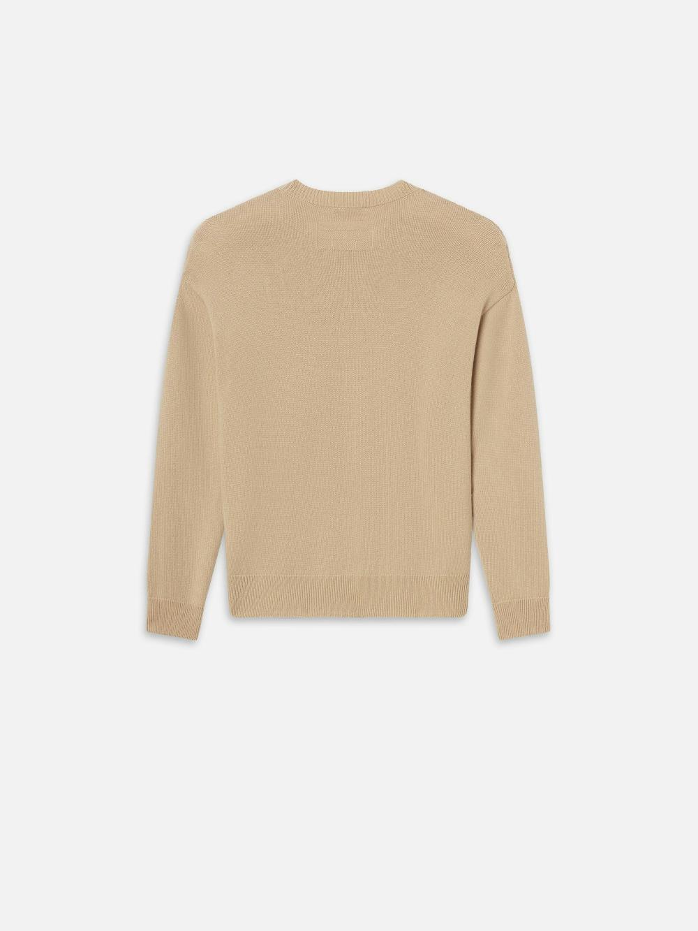 Frame Light Weight Cashmere Crewneck In Summer Beige