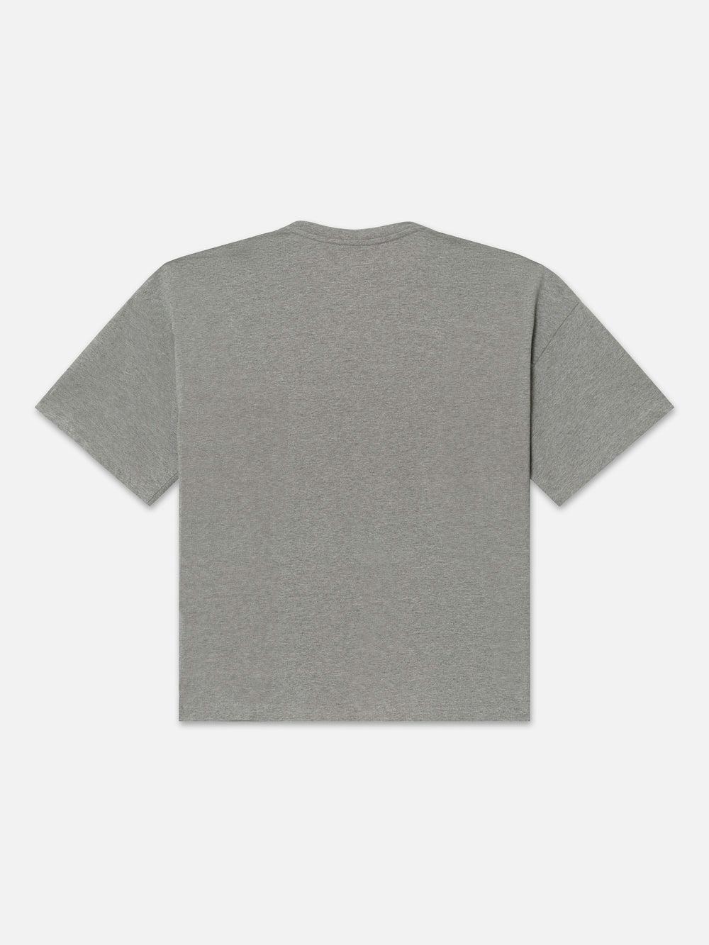 Frame Ritz Men's Cropped Relaxed T Shirt In Heather Grey