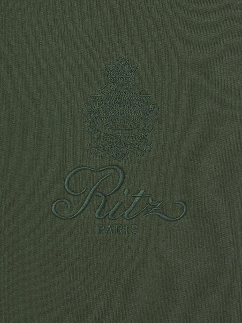 Frame Ritz Unisex Tonal Logo Crewneck In Hunter Green