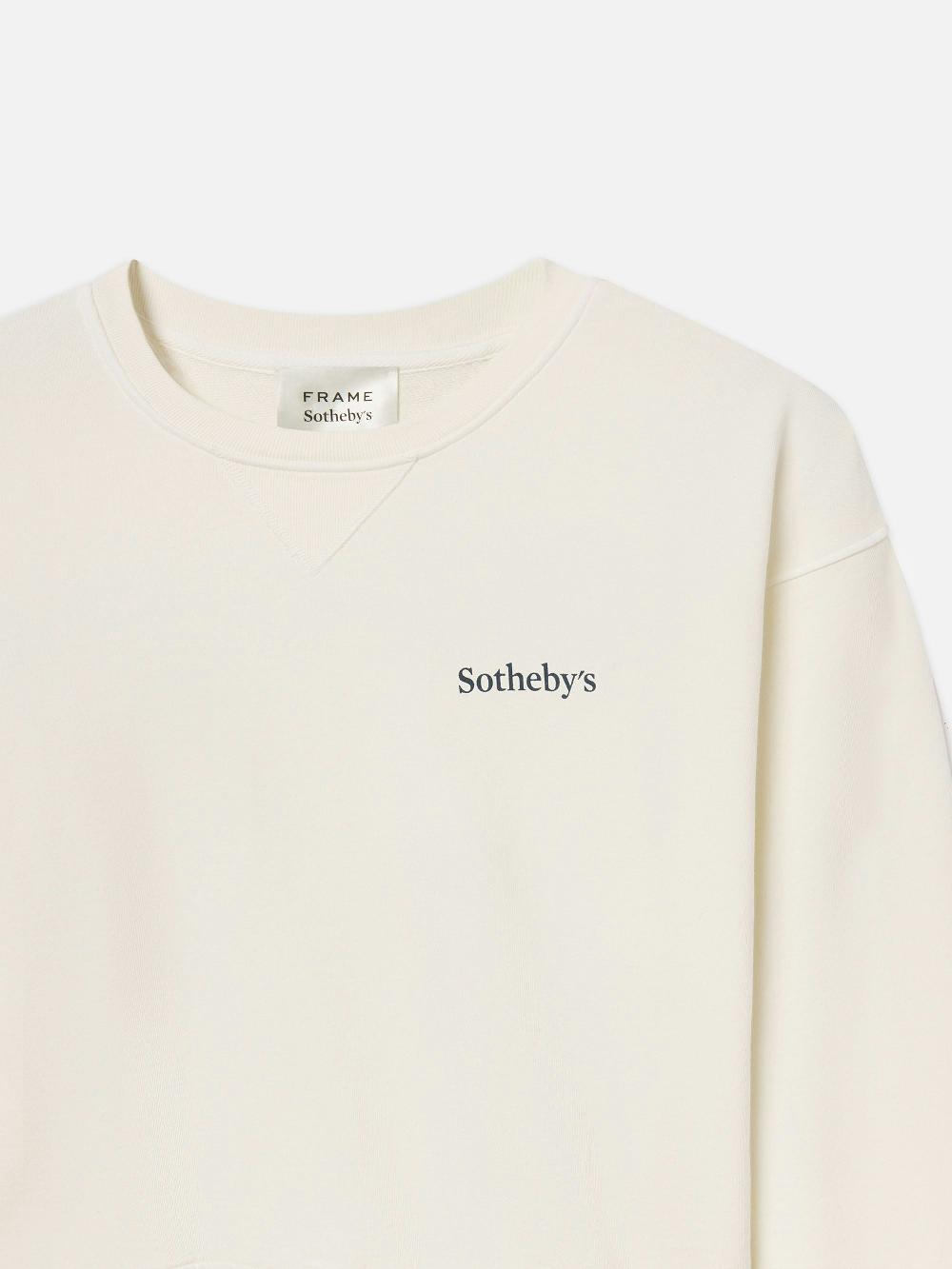 Frame Sotheby's Unisex Crewneck Sweatshirt In Cream