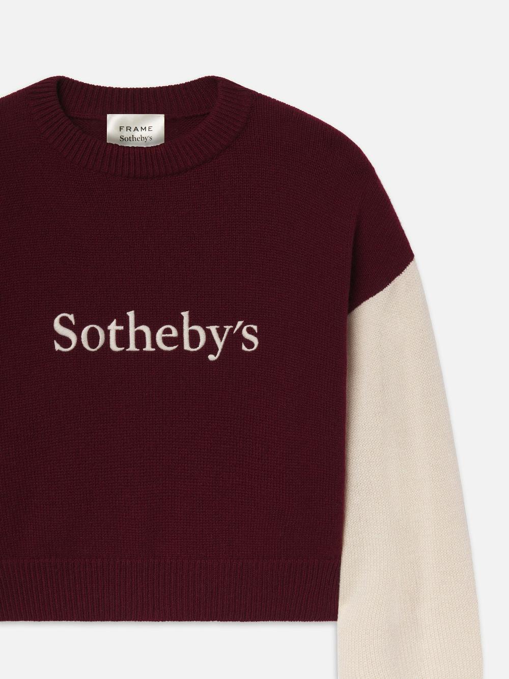 Frame Sotheby’s Women's Cashmere Sweater In Burgundy Multi