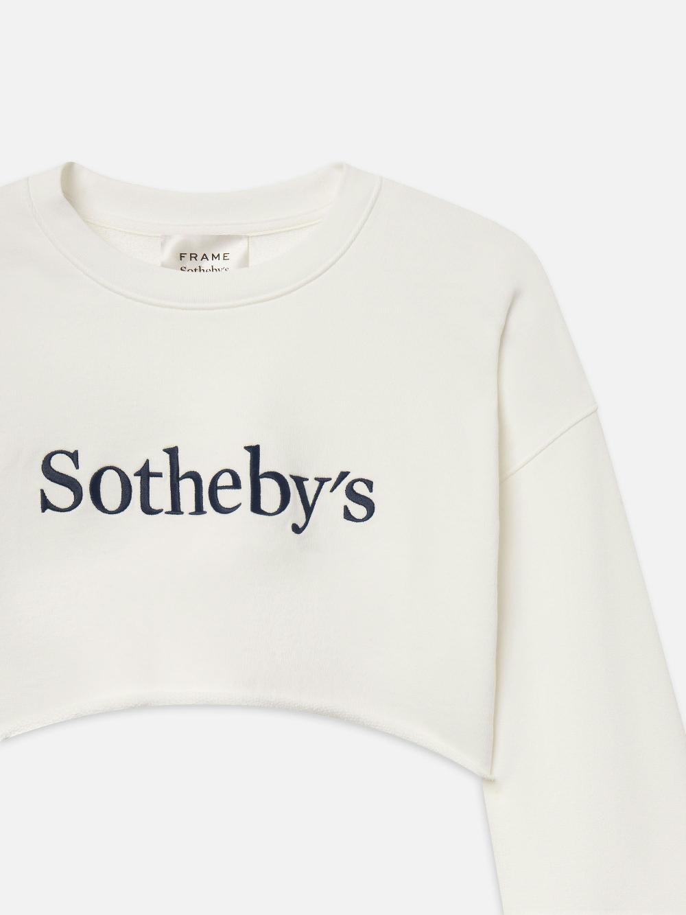 Frame Sotheby’s Women's Cropped Sweatshirt In Cream
