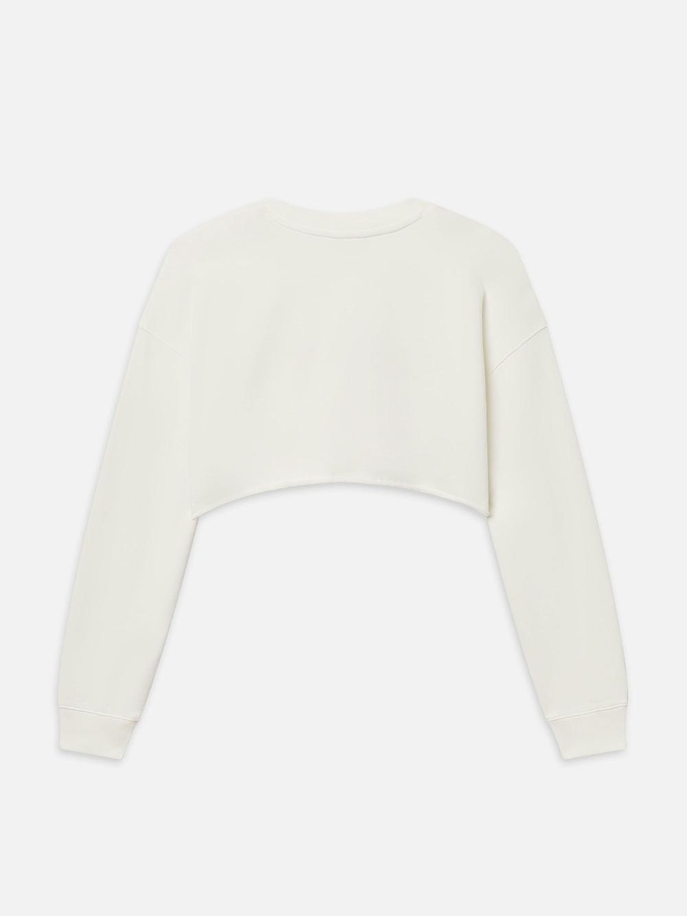 Frame Sotheby’s Women's Cropped Sweatshirt In Cream