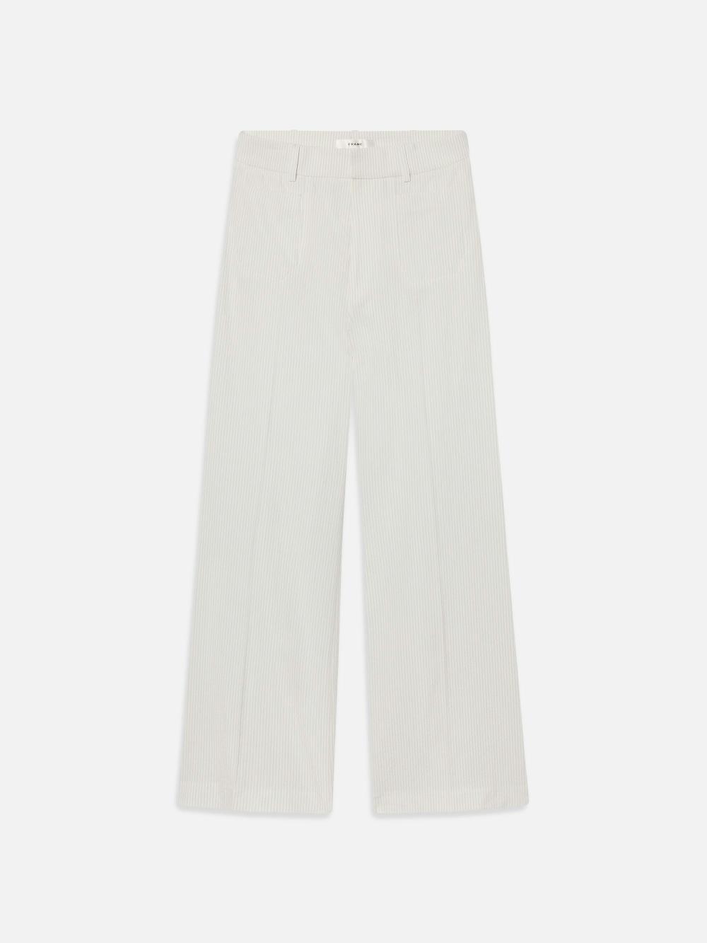 frame The Seersucker Modernist Trouser in Light Chambray Multi