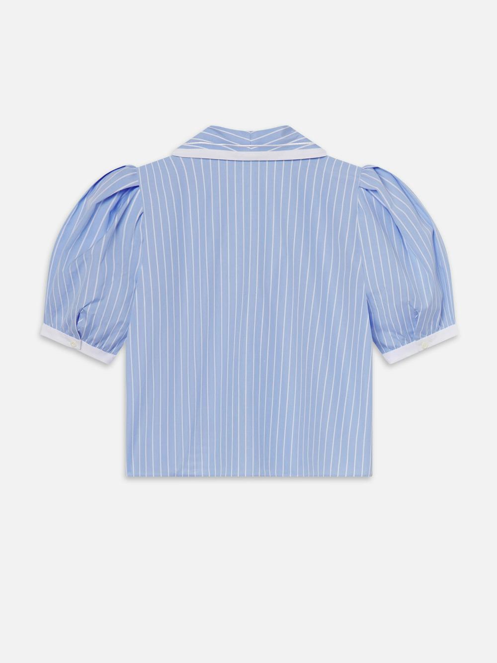 Frame The Stripe Sailor Blouse In Oxford Blue Multi