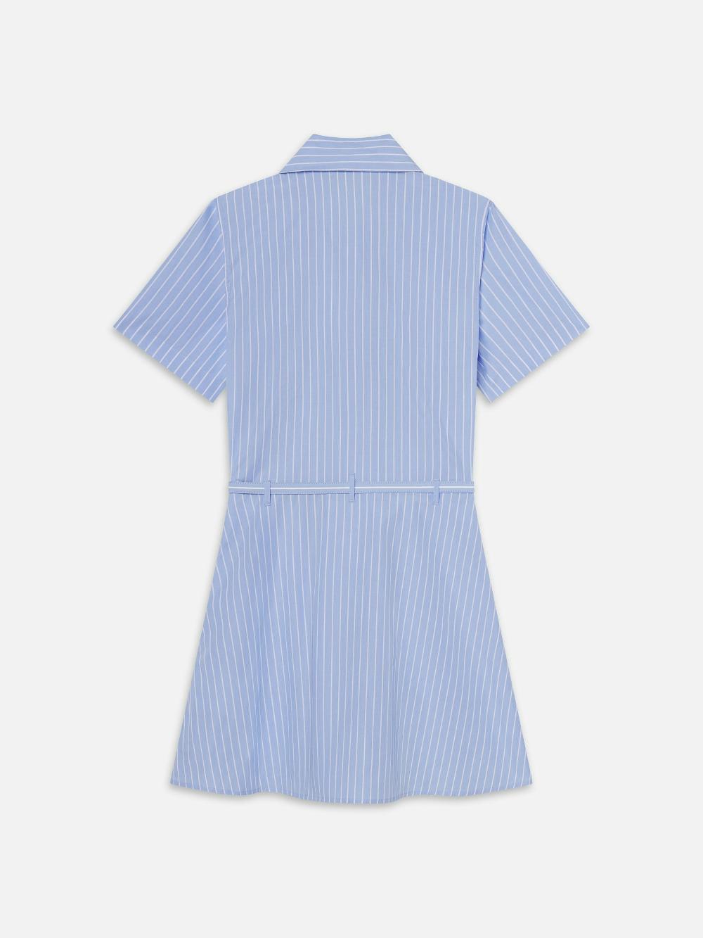Frame The Striped Safari Dress In Oxford Blue Multi