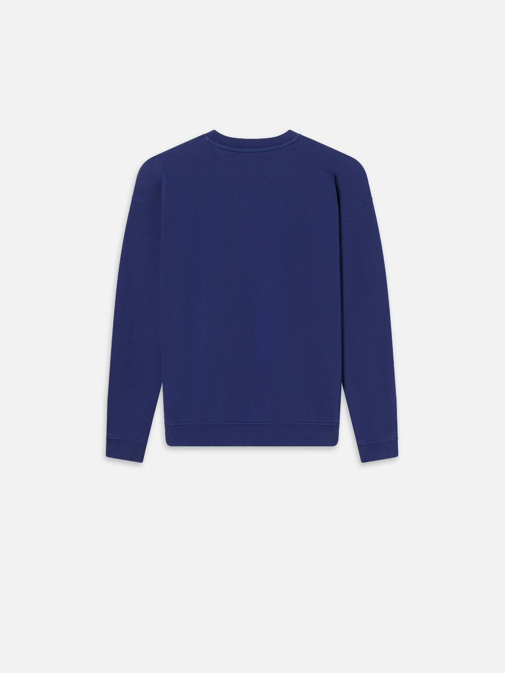 Frame Vintage Wash Sweatshirt In Reflex Blue Washed