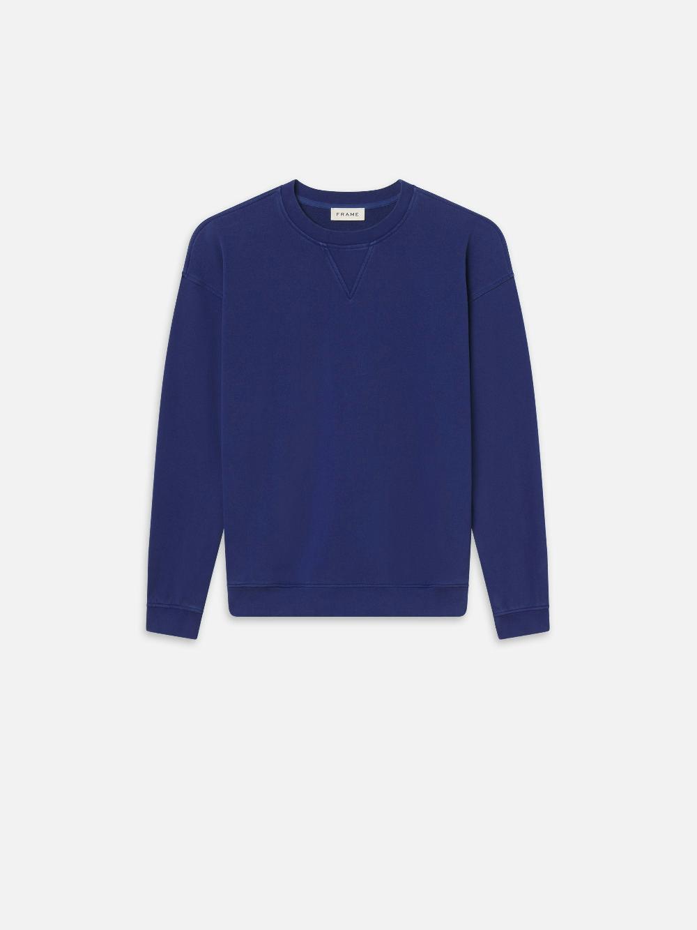 frame Vintage Wash Sweatshirt in Reflex Blue Washed
