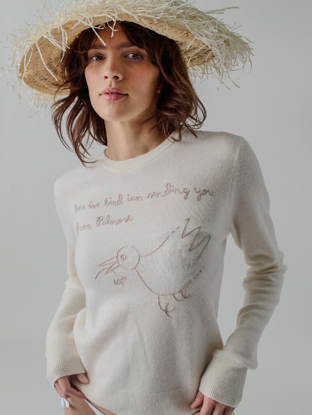 franca Bird From Patmos Crewneck