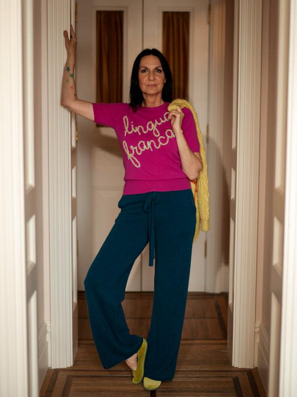 Franca Cashmere Wide Leg Pant