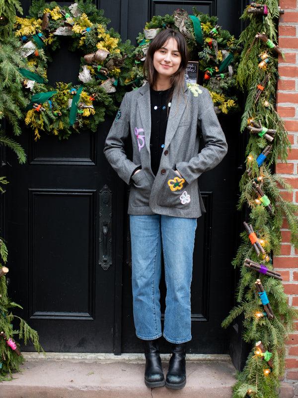 Franca Delia Herringbone Blazer