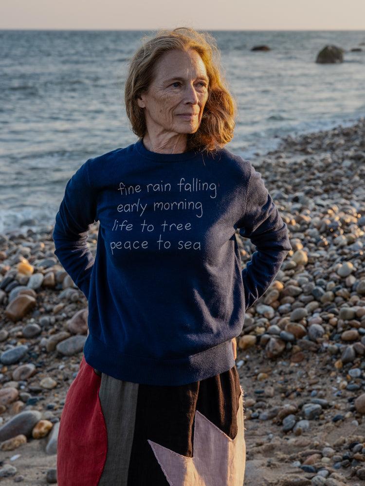 Franca Fine Rain Falling Crewneck