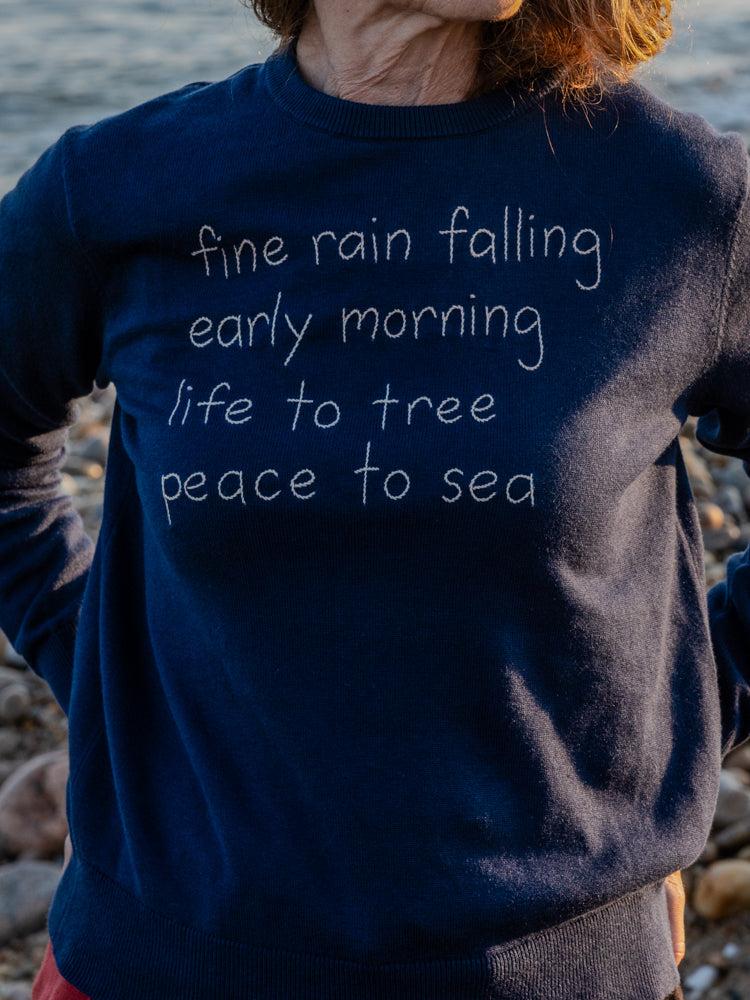 Franca Fine Rain Falling Crewneck