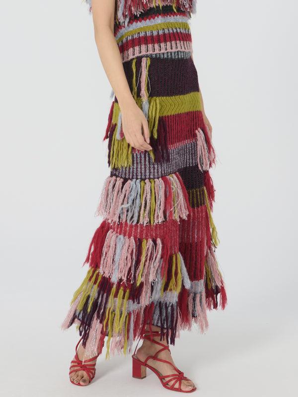 Franca Goldie Fringe Skirt