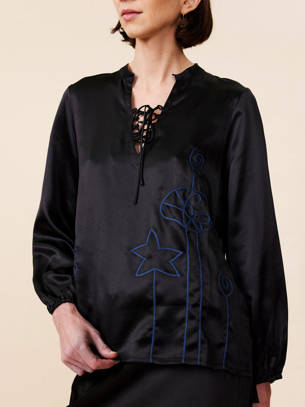 franca Hudson Silk Popover