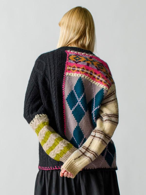 Franca Hutton Patchwork Crewneck