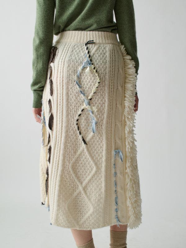 Franca Jade Cable Knit Skirt