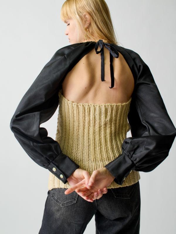 Franca Mekas Knit Combo Top