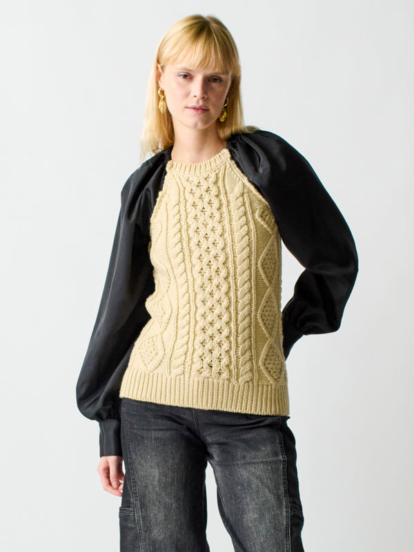 Franca Mekas Knit Combo Top
