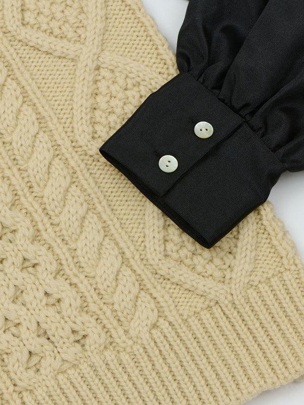 Franca Mekas Knit Combo Top