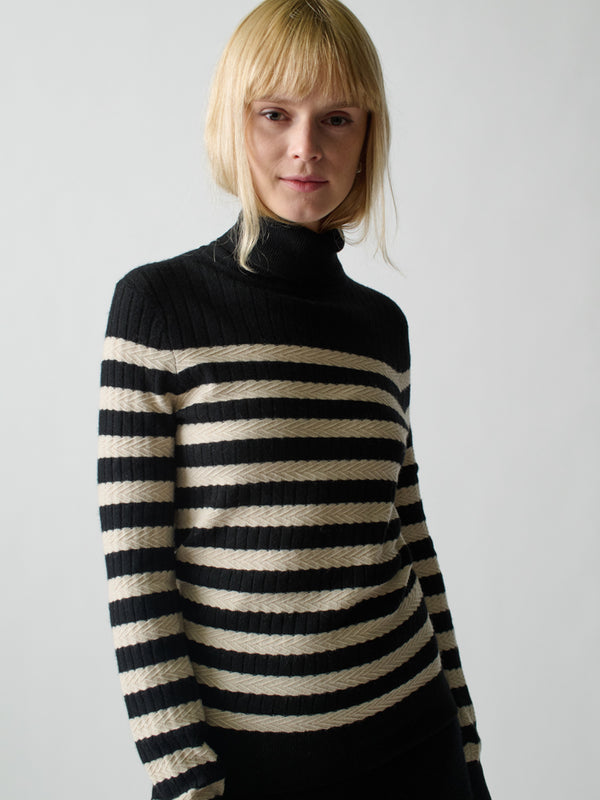 Franca Morrissey Stripe Turtleneck