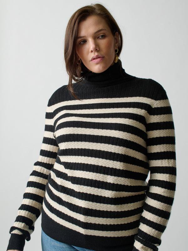 franca Morrissey Stripe Turtleneck