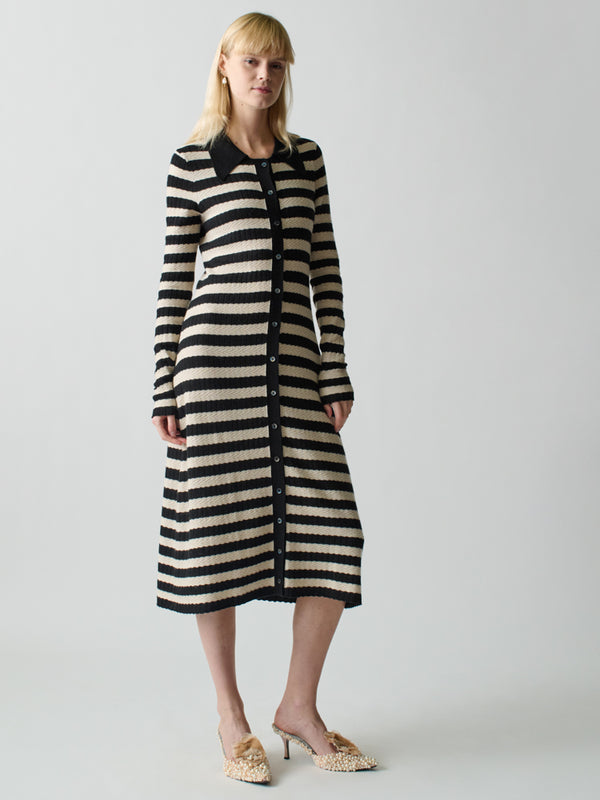 Franca Morrissey Textured Stripe Dress