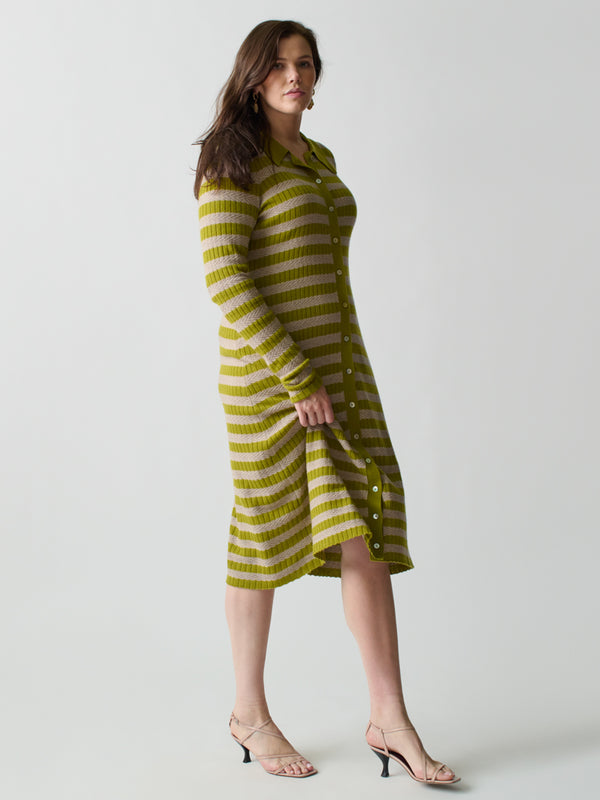 franca Morrissey Textured Stripe Dress
