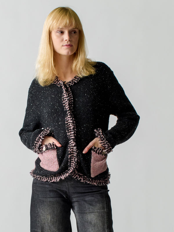 Franca Onassis Knit Tweed Jacket