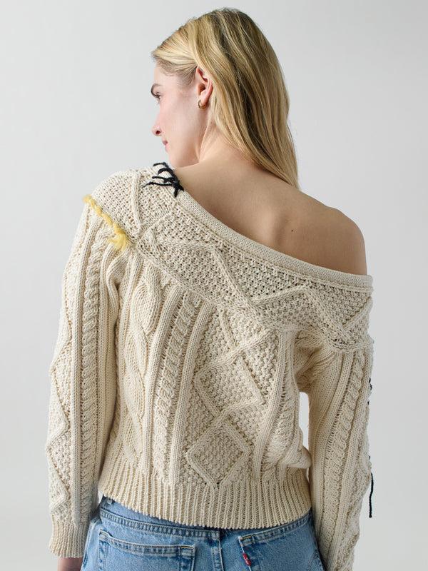 Franca Vaggelis Off Shoulder Sweater