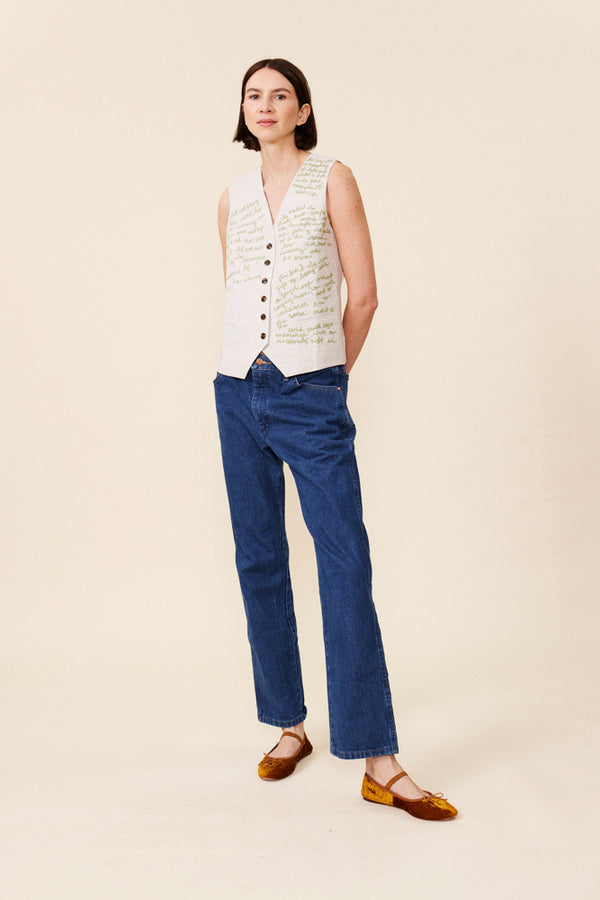 Franca Waverly Linen Vest