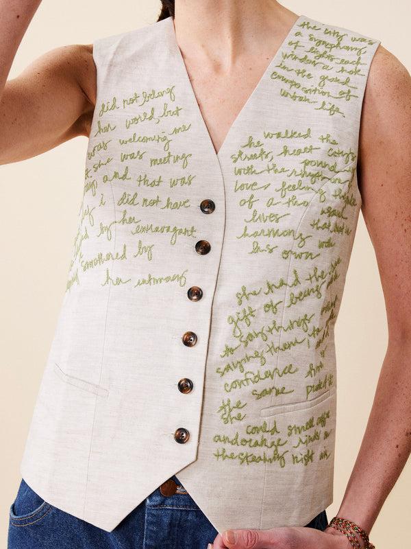 franca Waverly Linen Vest