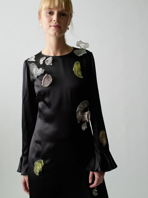 Franca Yoko Embellished Silk Dress