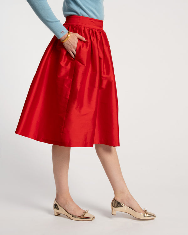 Frances Valentine Barbara Gathered Midi Skirt