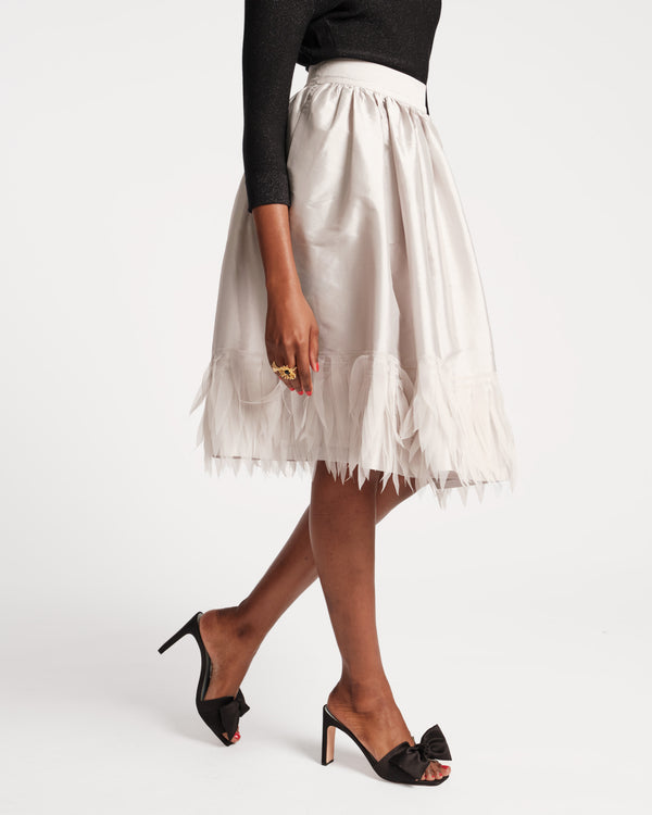 Frances Valentine Barbara Midi Feather Skirt